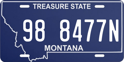 MT license plate 988477N