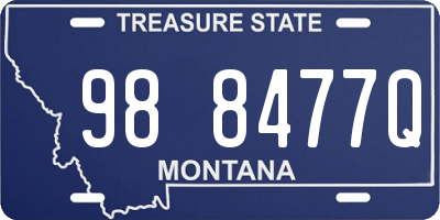 MT license plate 988477Q