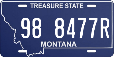 MT license plate 988477R