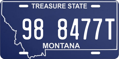 MT license plate 988477T