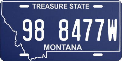 MT license plate 988477W