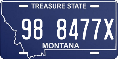MT license plate 988477X