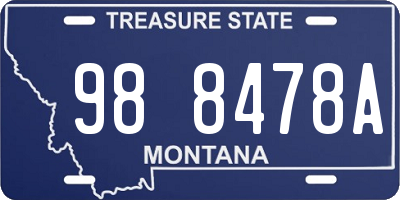 MT license plate 988478A