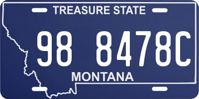 MT license plate 988478C