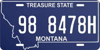 MT license plate 988478H