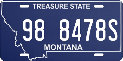 MT license plate 988478S