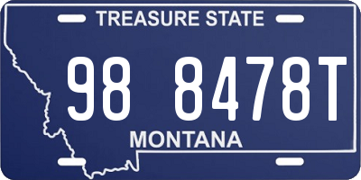 MT license plate 988478T