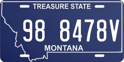 MT license plate 988478V