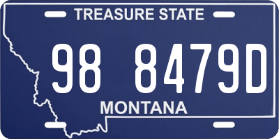 MT license plate 988479D