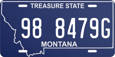 MT license plate 988479G