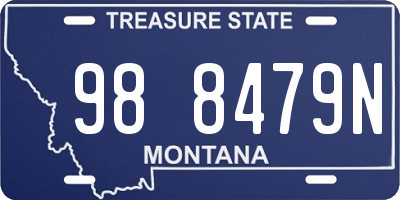 MT license plate 988479N