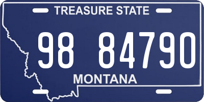 MT license plate 988479O