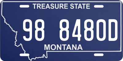 MT license plate 988480D