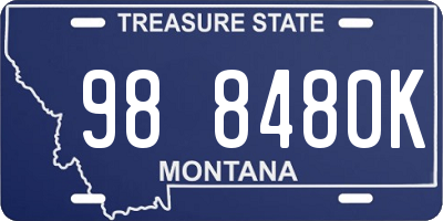 MT license plate 988480K