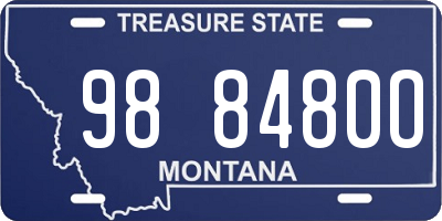 MT license plate 988480O