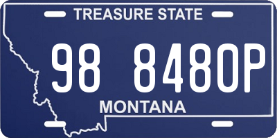 MT license plate 988480P