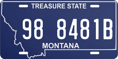 MT license plate 988481B