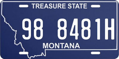 MT license plate 988481H