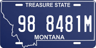 MT license plate 988481M