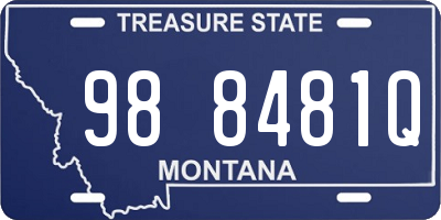 MT license plate 988481Q