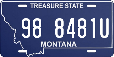 MT license plate 988481U