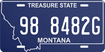 MT license plate 988482G