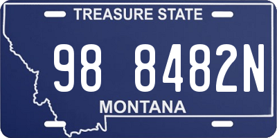 MT license plate 988482N