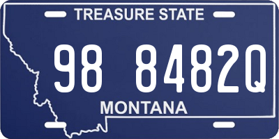 MT license plate 988482Q