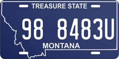 MT license plate 988483U