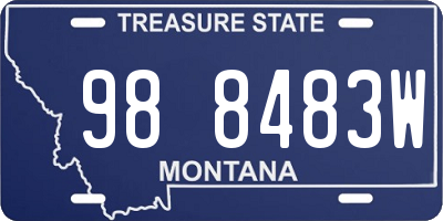 MT license plate 988483W