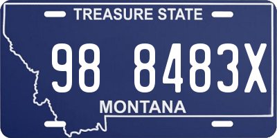 MT license plate 988483X