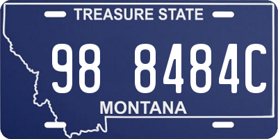 MT license plate 988484C
