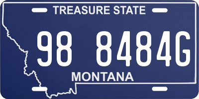 MT license plate 988484G