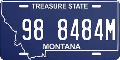 MT license plate 988484M