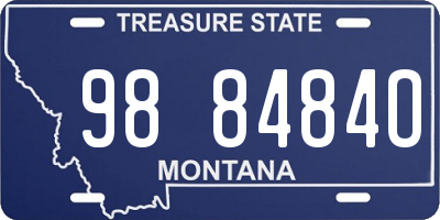 MT license plate 988484O