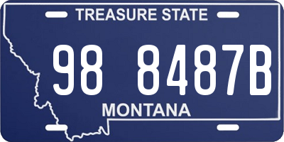 MT license plate 988487B
