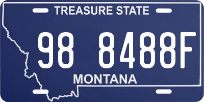 MT license plate 988488F