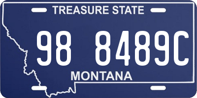 MT license plate 988489C