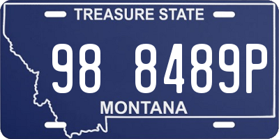 MT license plate 988489P