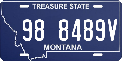 MT license plate 988489V