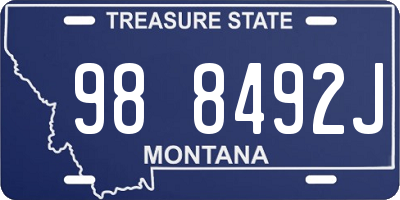 MT license plate 988492J