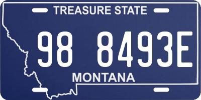 MT license plate 988493E