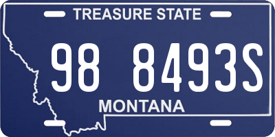 MT license plate 988493S