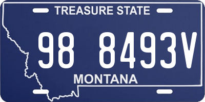 MT license plate 988493V