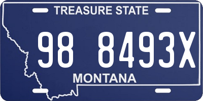 MT license plate 988493X