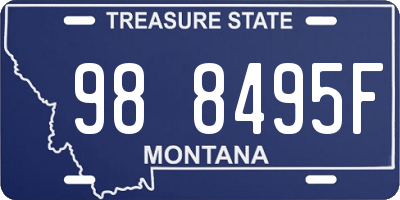 MT license plate 988495F