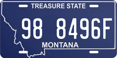 MT license plate 988496F