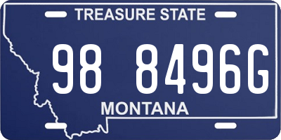 MT license plate 988496G