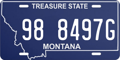 MT license plate 988497G