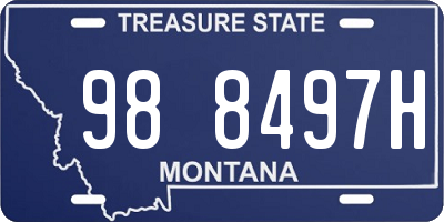 MT license plate 988497H